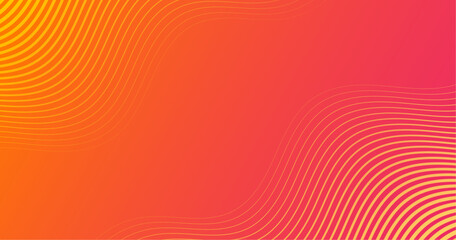 Bright orange abstract background. Wave effect. Line pattern