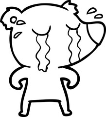 cartoon crying bear