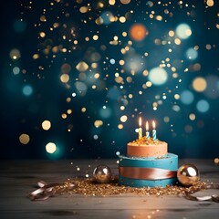 Christmas background with candles and decorations