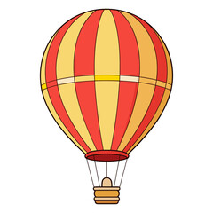 A Hot air balloon vector illustration isolated on a white background