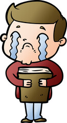 cartoon man crying