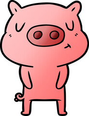 cartoon content pig