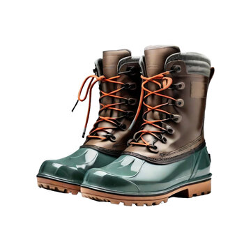Boots isolated on transparent background AI generative