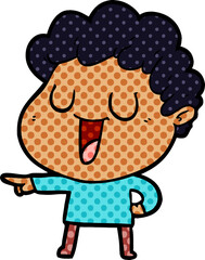 laughing cartoon man pointing