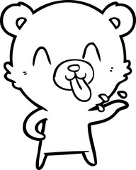 rude cartoon bear