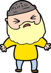 cartoon man with beard