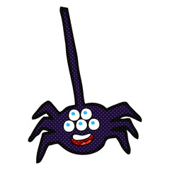 freehand drawn cartoon halloween spider
