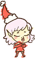 Christmas Elf Chalk Drawing