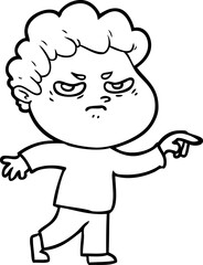 Fototapeta premium cartoon angry man