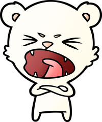 angry cartoon polar bear