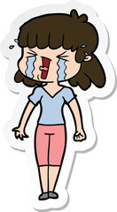 sticker of a cartoon woman