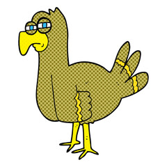 freehand drawn cartoon bird