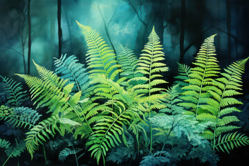 Environment foliage forest background plant summer fern green leaves fresh background nature flora spring