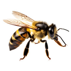 bee On a transparent background, PNG is easy to use and decorate projects. - obrazy, fototapety, plakaty