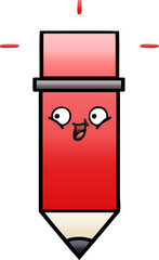 gradient shaded cartoon of a pencil