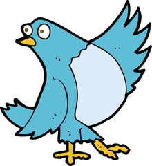 cartoon dancing bluebird