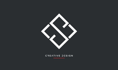 Alphabet letters SW or WS logo monogram