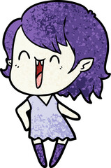 cute cartoon happy vampire girl