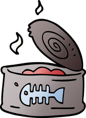 cartoon doodle tin of tuna