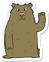sticker of a cartoon bear