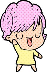 cartoon woman talking