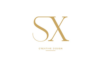 SX or XS Alphabet letters logo icon
