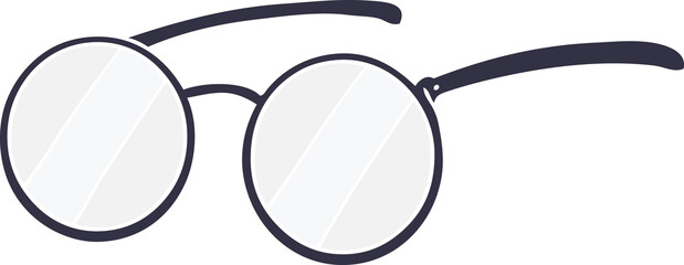 flat color style cartoon spectacles © lineartestpilot