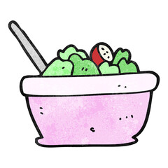 Naklejka premium freehand textured cartoon salad