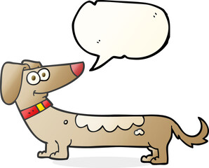 freehand drawn speech bubble cartoon dog