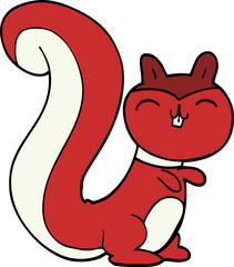 cartoon doodle happy squirrel