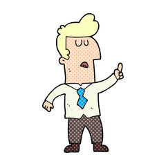 freehand drawn cartoon businessman