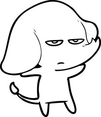 annoyed cartoon elephant
