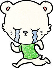 sad little polar bear cartoon