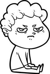 cartoon angry man