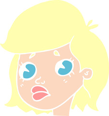 cartoon doodle of a sad girl