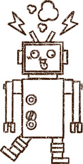 Robot Charcoal Drawing