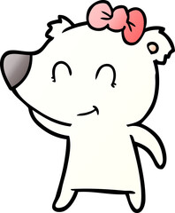 happy polar bear cartoon