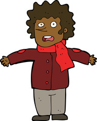 cartoon surprised man