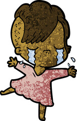cartoon crying girl