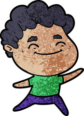 cartoon friendly man