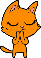 calm cartoon cat