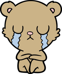 crying cartoon bear