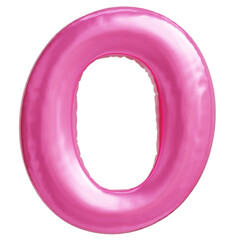 Pink 3D Font Rendering Balloon