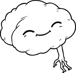cartoon happy brain