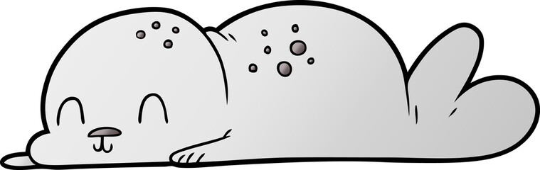 cute cartoon seal pup