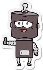 sticker of a cartoon robot