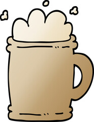 vector gradient illustration cartoon beer tankard