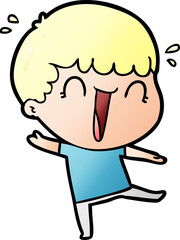 Obraz premium laughing cartoon man