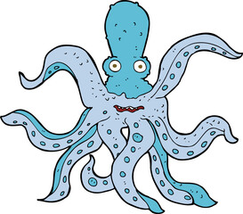 cartoon giant octopus