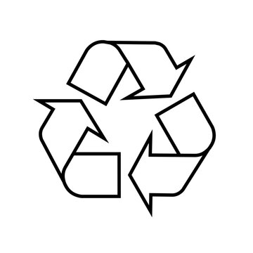 Recycling symbol sign transparent png vector illustration